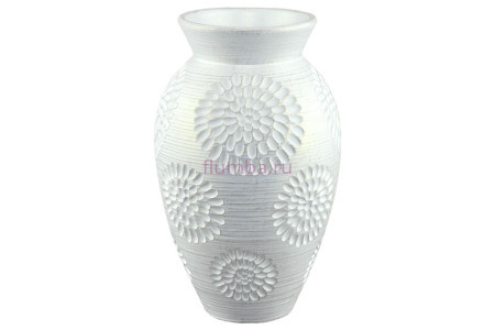 Ваза для цветов керамическая Астра белая ваза классика h29см, 24-223