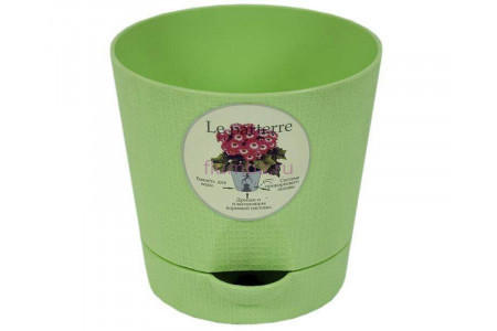 Горшок для цветов пластиковый с поддоном «Le parterre» 0,7л (зеленый)