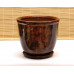Горшок для цветов керамический с поддоном «Кедр №2» коричневый 8л