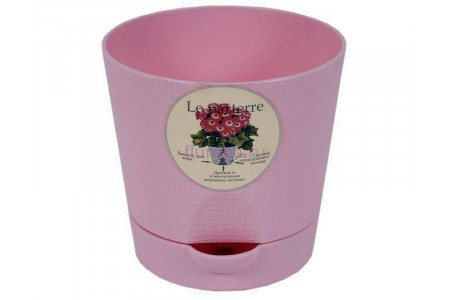 Горшок для цветов пластиковый с поддоном «Le parterre» 0,35л (розовый)