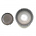 Горшок для цветов керамический с поддоном бутон муар серый N3 d17см