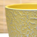 Горшок для цветов керамический с поддоном бутон муар желтый N3 d17см
